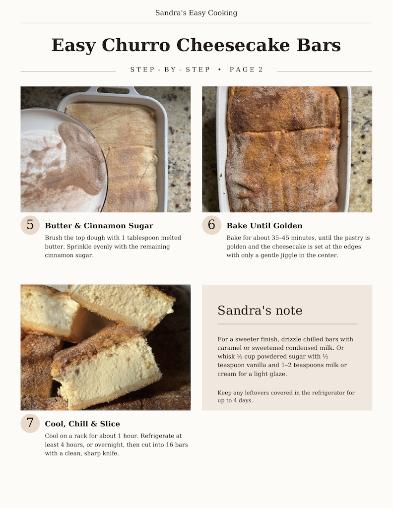 How to make churro cheesecake 2